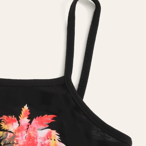 Palm tree printed crop top - Picture 2 of 4